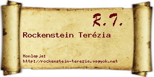Rockenstein Terézia névjegykártya
